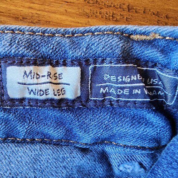 Miss Me - Mid Rise Wide Leg Braided Waist Denim Rodeo Jeans Sz: 25 - Picture 8 of 9